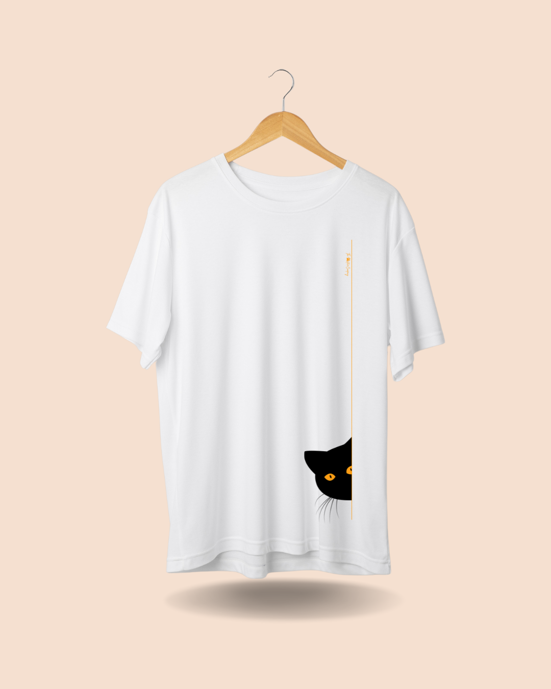 Peeping Cat - Round Neck