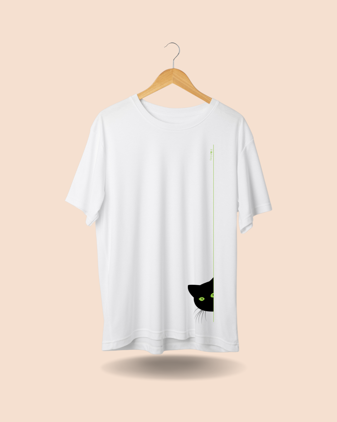 Peeping Cat - Round Neck