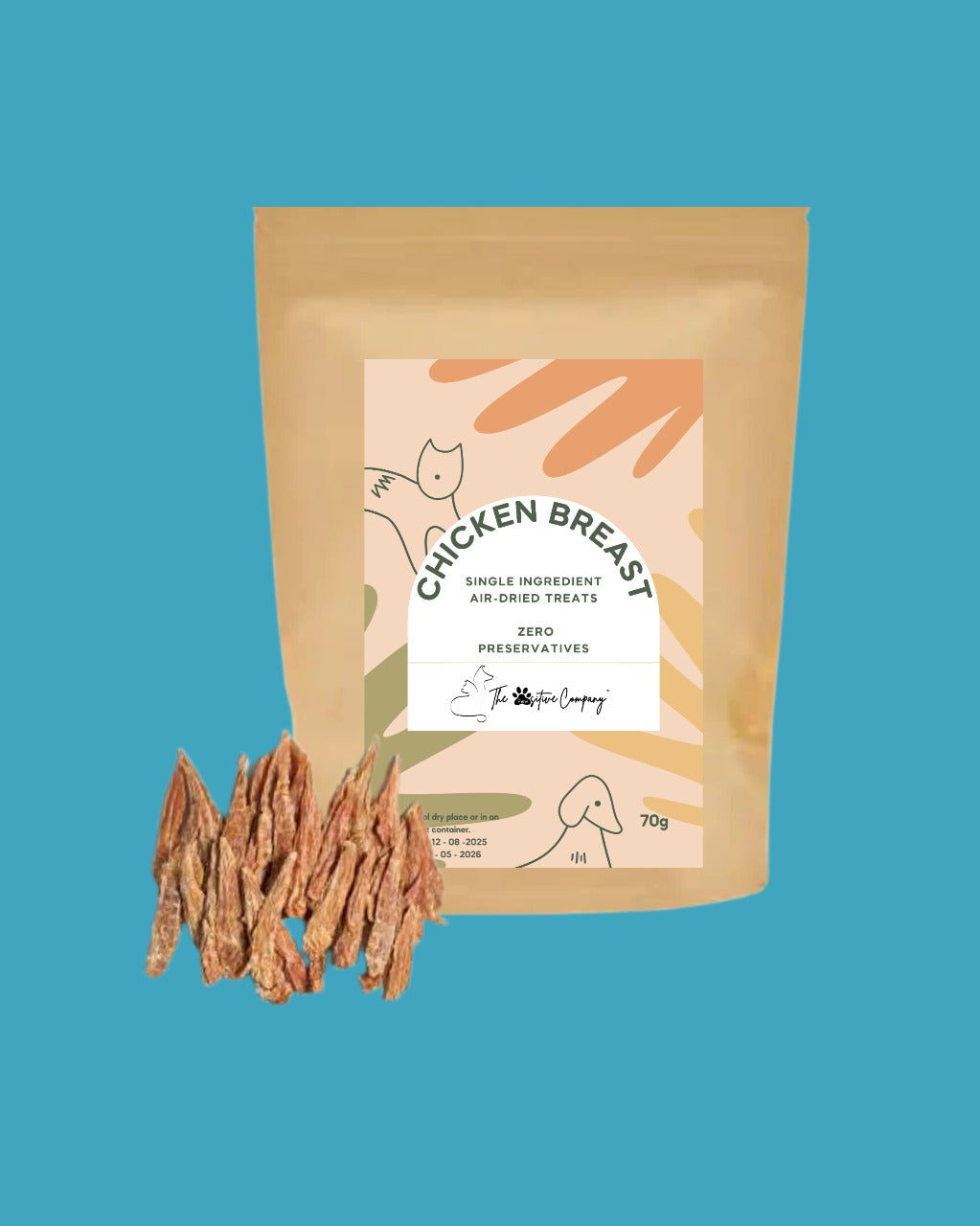 Chicken Breast - Air-dried Treats for Cats & Dogs - 70g