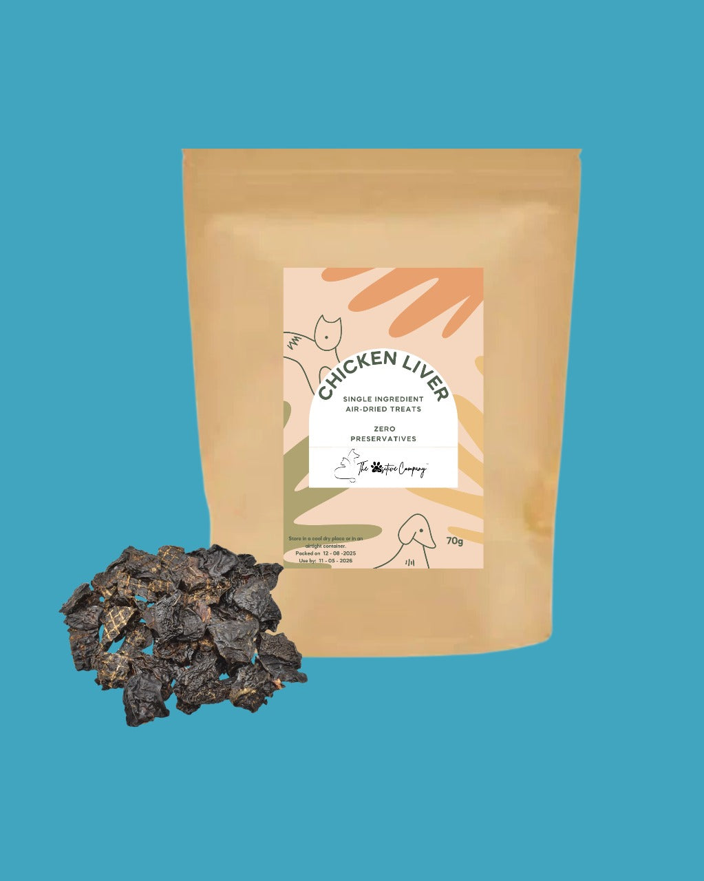 Chicken Liver - Air-dried Treats for Cats & Dogs - 70g