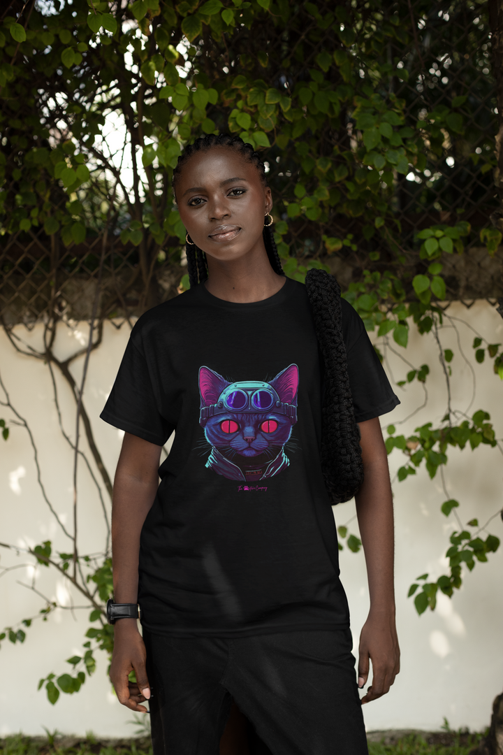 Purple Cat - Round Neck