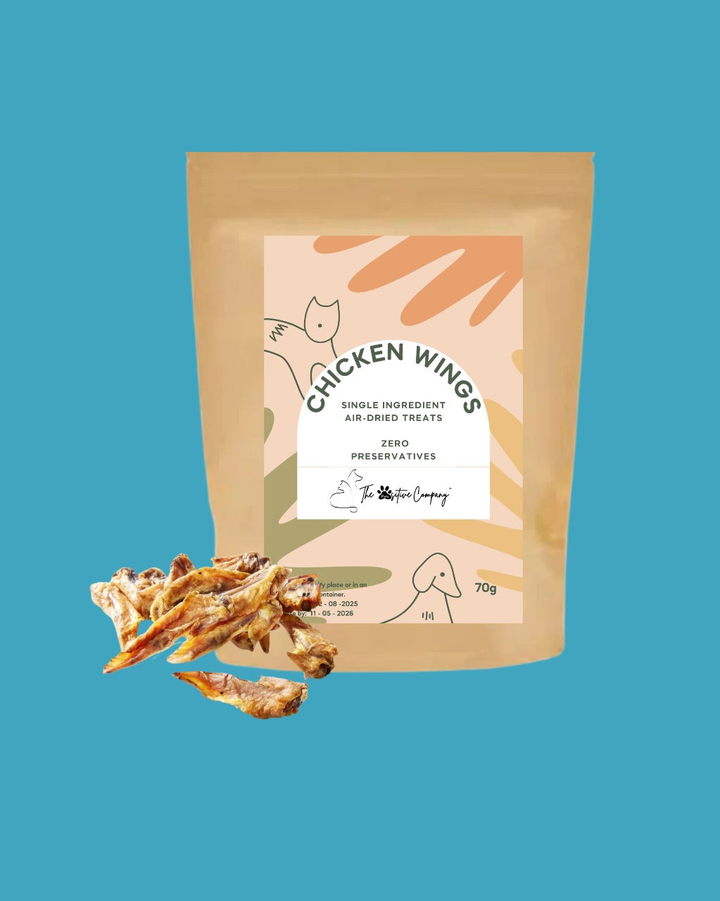 Chicken Wings - Air-dried Treats for Cats & Dogs - 70g